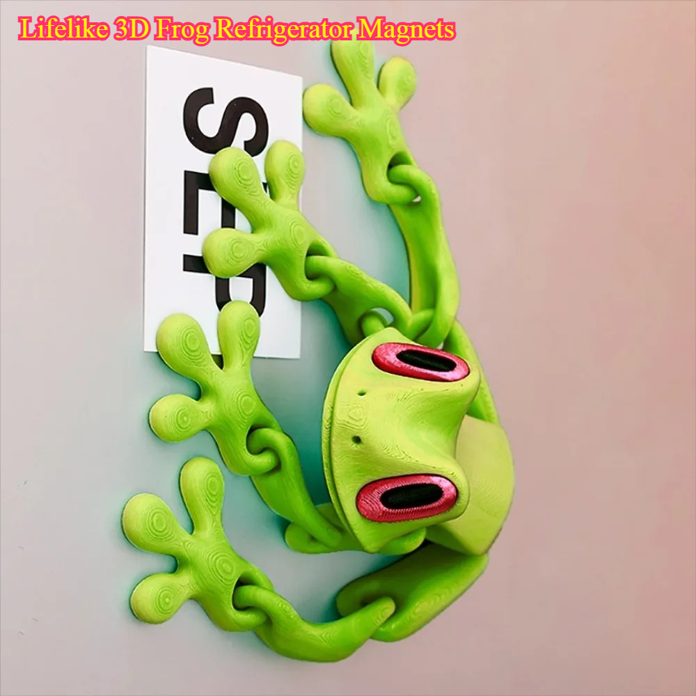 Home Improvement Ideas - Lifelike 3D Frog Refrigerator Magnets -
