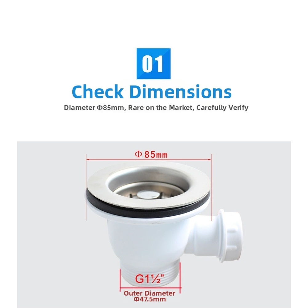 85mm Stainless Steel Kitchen S - Sink Drain Strainer recension och pris