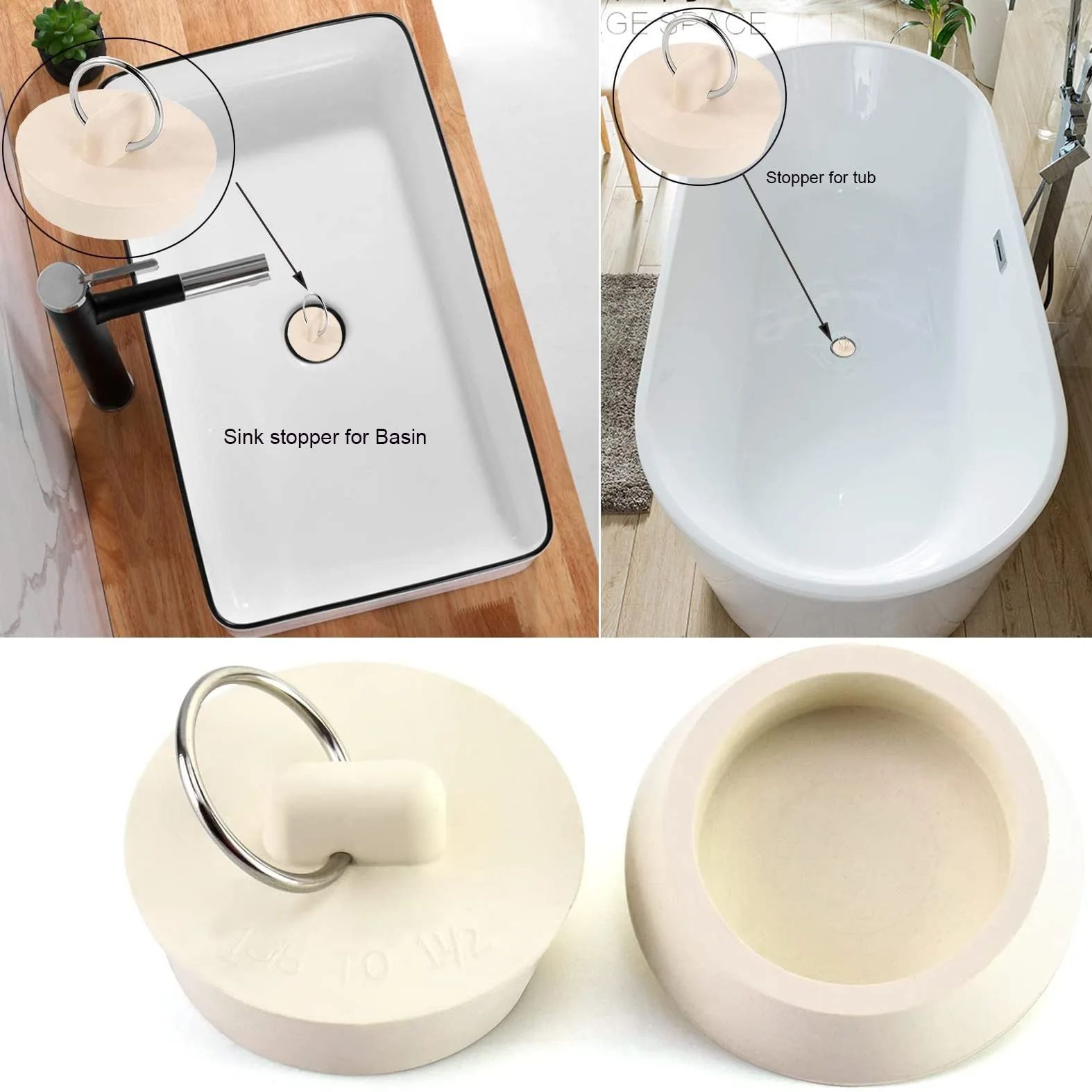 1pcs Rubber Round Tub Stopper  - Sink Drain Strainer recension och pris