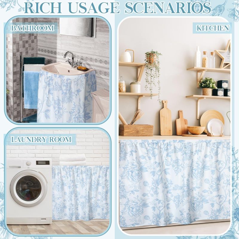 VIKAMA Blue Floral Rose Rod Po - Home Improvement K&B Construction recension och pris