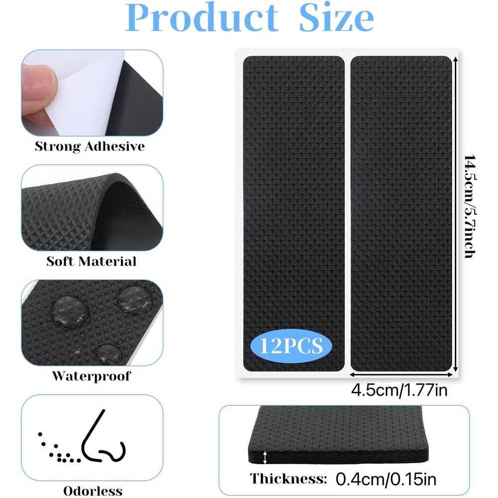 14.5x4.5cm Black EVA Non Slip  - Home Improvement Noise recension och pris