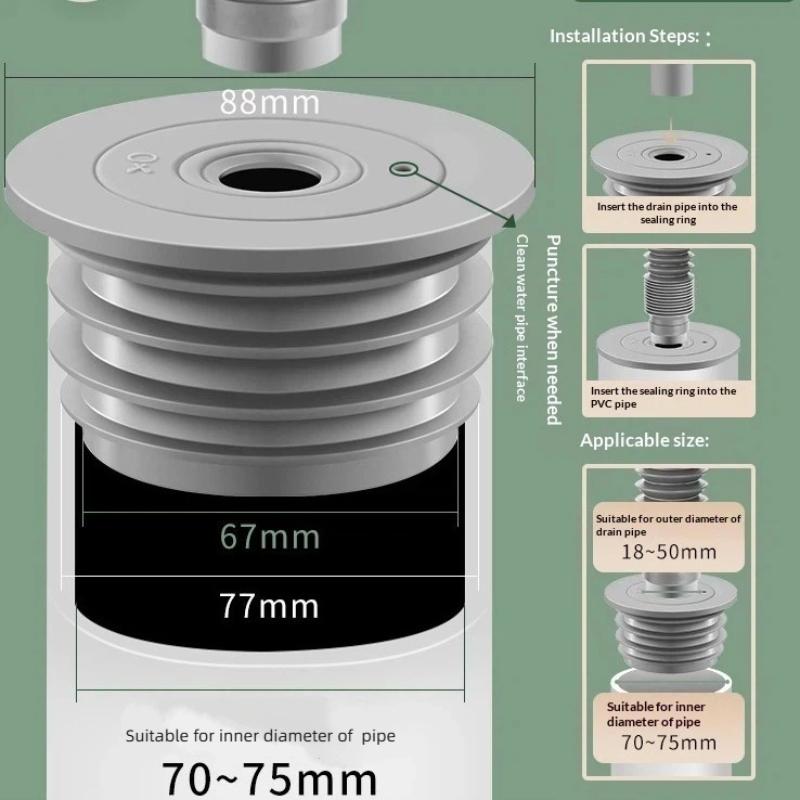 Silicone Bathroom Sewer Seal R - Sink Drain Strainer recension och pris